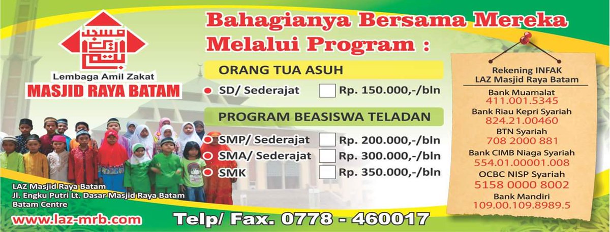 lazmrb's tweet photo. Info donasi
Hp/WA : 0821 7069 1112 https://t.co/emAYrLPch5
