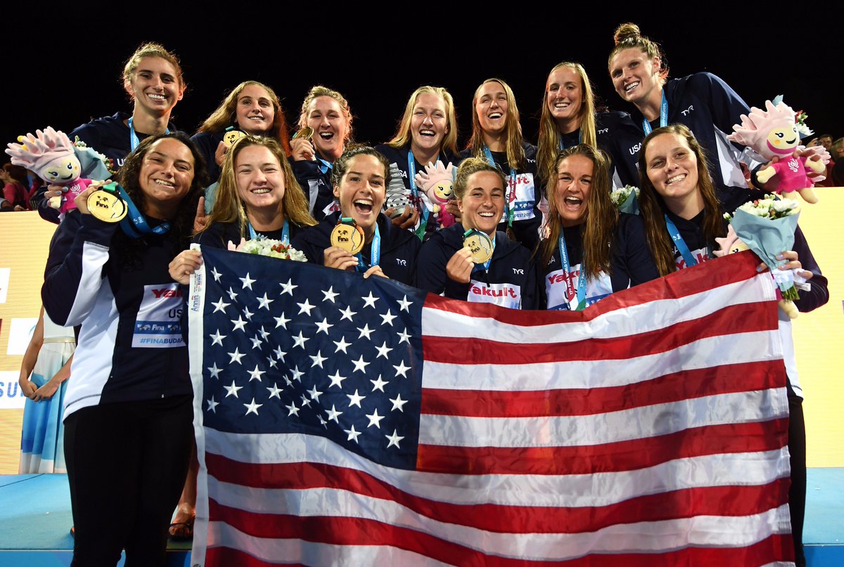 UCLAWaterPolo's tweet photo. .@USAWP claimed gold at #FINABudapest2017 and @maddiemusselman was named MVP.

RECAP: https://t.co/5qwqxrM2Nw | #GoBruins https://t.co/QlZRTUaZOs