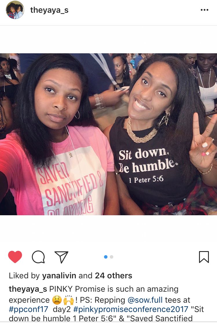Sowfull_'s tweet photo. It's truly blessing me that upon arriving back in the country I'm seeing ppl rocking their Sowfull tees at the #PinkyPromiseConference.🙏🏽❤️ https://t.co/sk1EzXXAnr