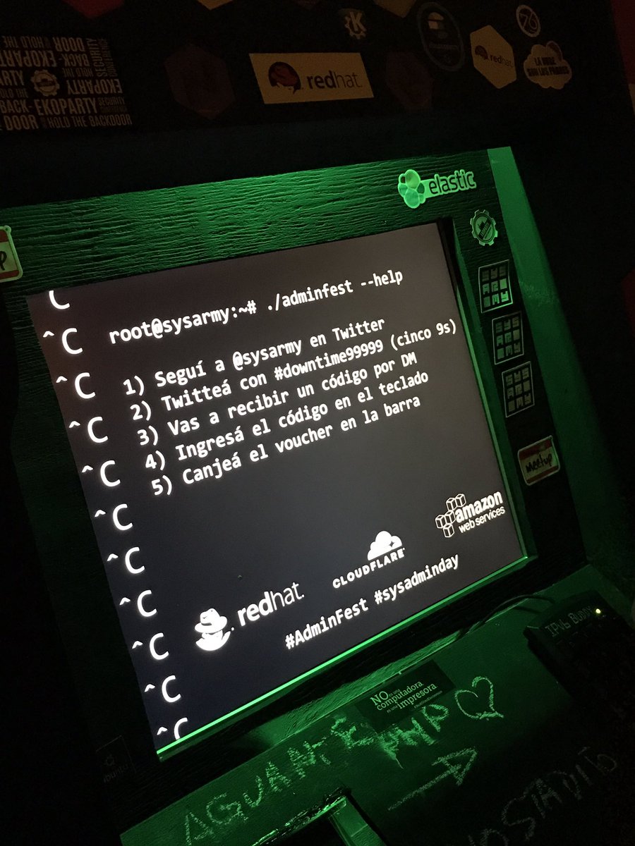 MaristanyCaro's tweet photo. Existe. Es real #sysadminday2017 @sysarmy https://t.co/k0UooqGSQG