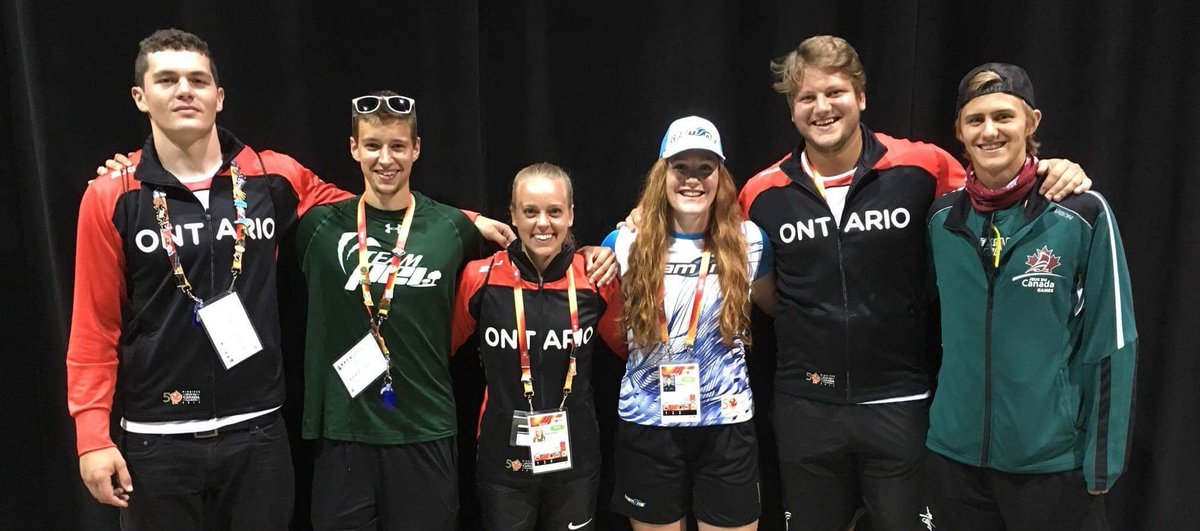 Six future, current and past T&amp;F <a href="/WindsorLancers/">Windsor Lancers</a> are excited to get the Canada Summer Games underway! #TeamO #TeamNS #TeamNB #TeamPEI