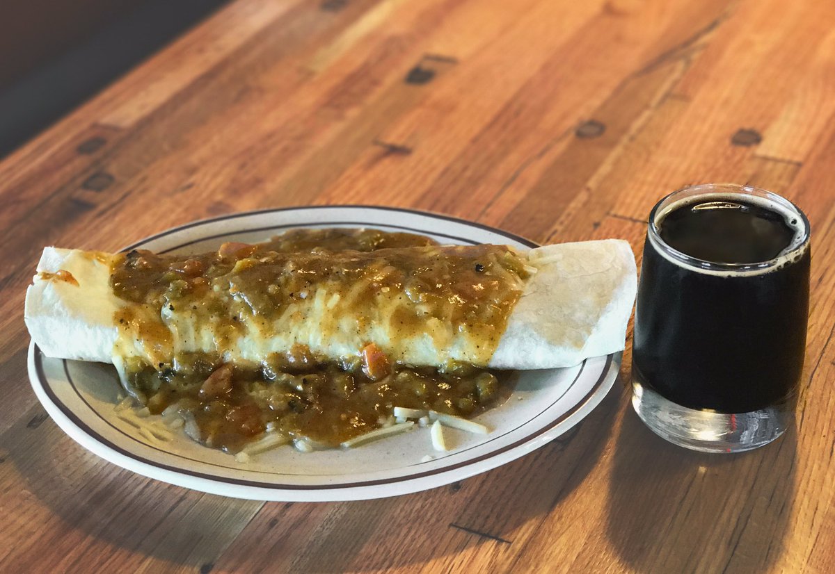 You've got to try this <a href="/WeldWerksBrewCo/">WeldWerks Brewing Co.</a>  French Toast Stout + a smothered breakfast burrito from our brunch menu!

#LetsHotbox #LetsBrunch