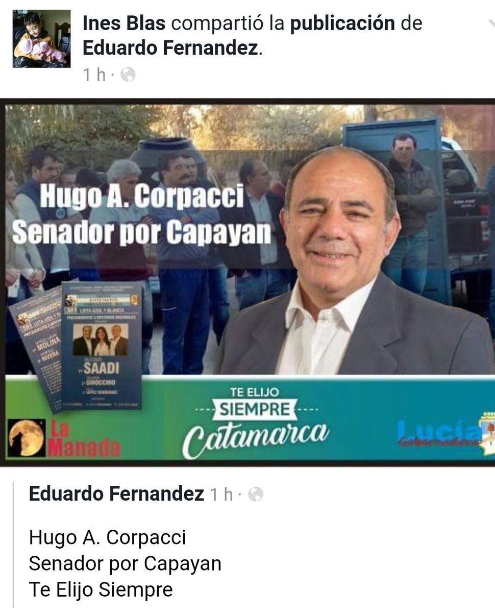 PrensaSdoraBlas's tweet photo. #HugoACorpacci #Senador por #Capayan #TeElijoSiempre
https://t.co/Cp6H4J9uL4 @SenadoraBlas cc @favifrias https://t.co/ps6jTgL82U