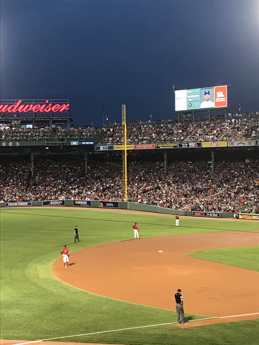 GM_DFlight's tweet photo. GM's photo at the @RedSox game tonight watching @Rafael_Devers Fenway debut! #gobuffchix https://t.co/985XuERJjN