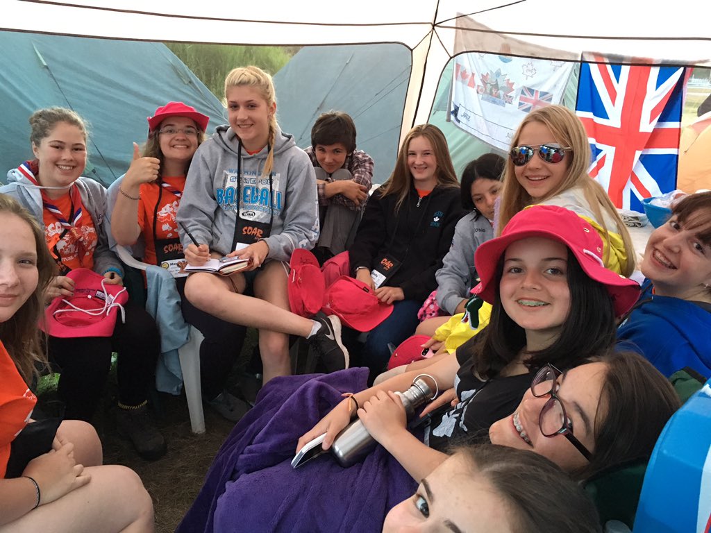 How many people can you fit in one tent? #makingfriends #soarbc #international <a href="/GGCSOARBC/">SOAR 2020</a> <a href="/gguidinganglia/">Girlguiding Anglia</a>  <a href="/ukintguides/">International Team</a>