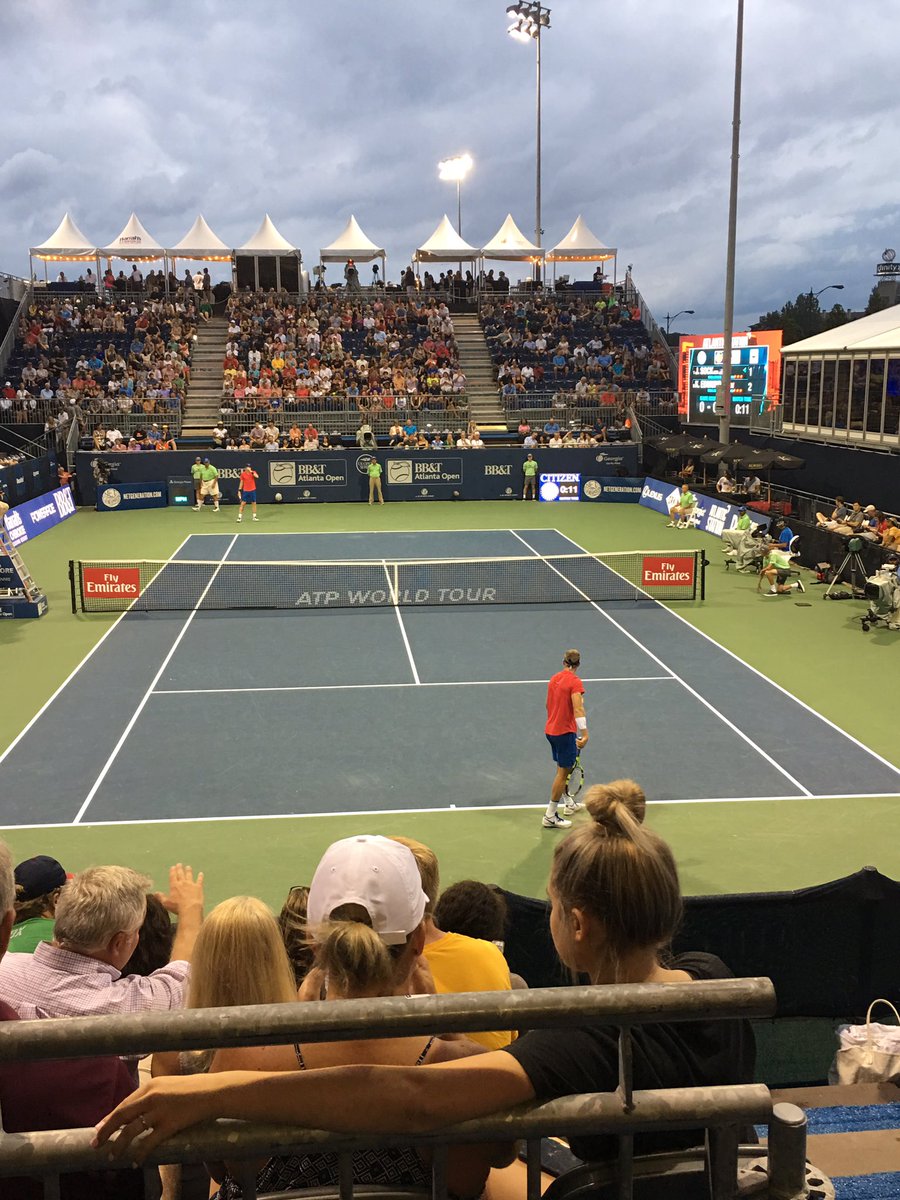 EBomani's tweet photo. Current situation! Awesome seats from my wife for a night at the #BBTAtlantaOpen #SheLuvMe https://t.co/PdyJzmSeu5