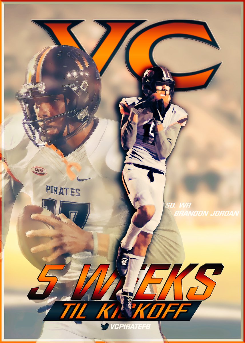 VCPirateFB's tweet photo. It's the 5 Week Warning: The Journey begins Sept 2nd at 1pm vs @SBCCVaqueros VC just has a Different #STATEOfMind #D1JC #ALLIN #BestChanceU https://t.co/R6EL6bOrJ8