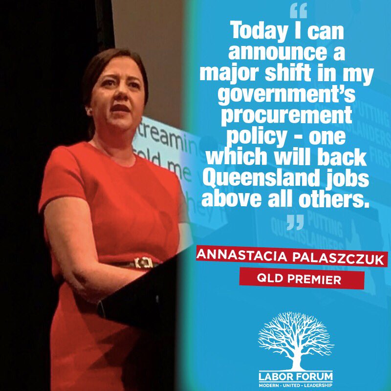 LaborForum's tweet photo. Annastacia Palaszczuk is fighting for Queensland jobs and investment in regional communities #ALPQconf https://t.co/aKJI1OJy6t