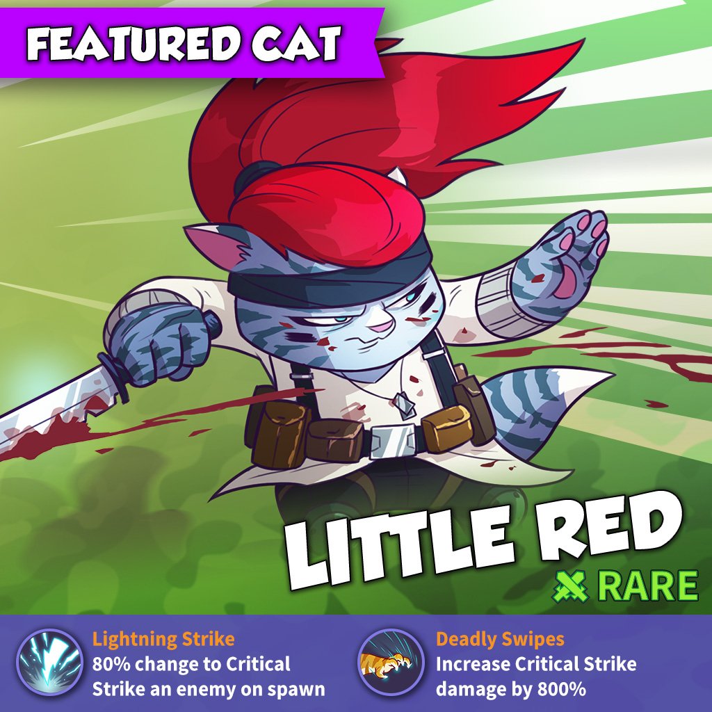 kemojostudios's tweet photo. Time for a #TapCats #FeaturedCat! #catgame
For details on how to best equip this star performer check our Facebook: https://t.co/nV4O3TTdug https://t.co/A1wX7HdcEA