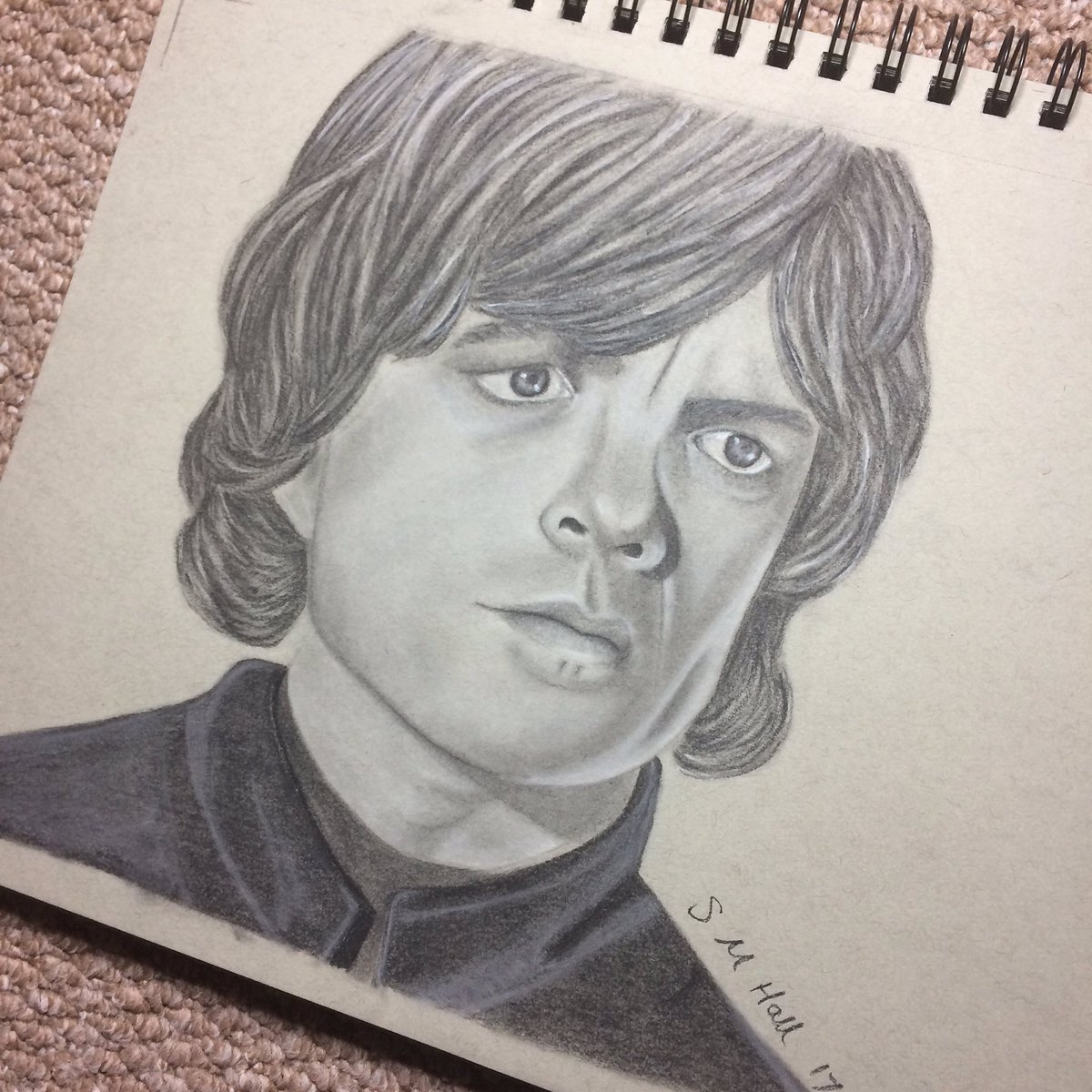starrhall1991's tweet photo. #finished #tyrionlannister #charcoal #drawing #art #artist #commissionswelcome #commission #GameOfThrones https://t.co/puVLjrk3ne