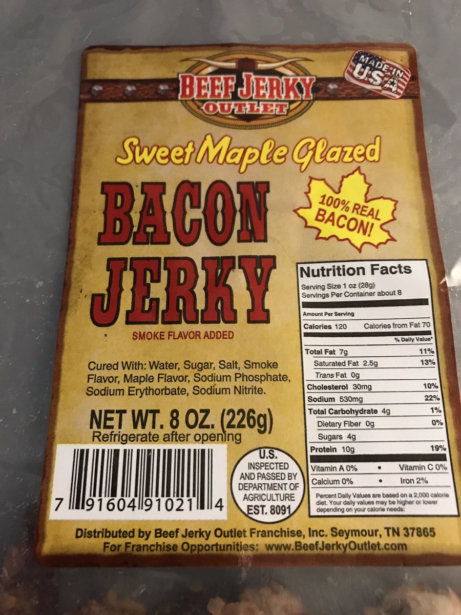 Taylori1964's tweet photo. @thefiorentino Jerky Outlet is my favorite store!! This is my current favorite! #NomNomNom #GetThereSoon https://t.co/SGymRGPuHC