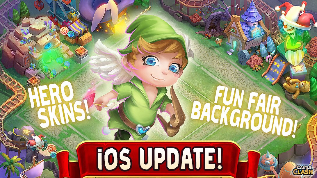 Hey, iPhone Clashers! The new update is now available! Unlock it now for Equipment, the Fun Fair, and the new Hero Skins!