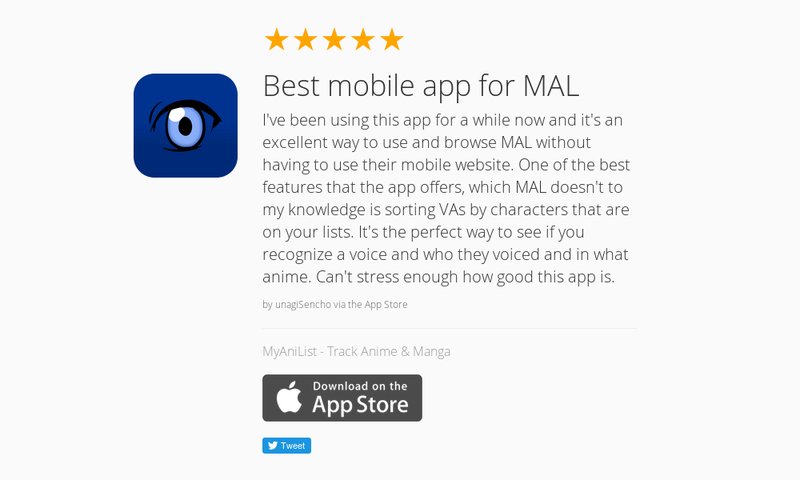 MyAniList na App Store