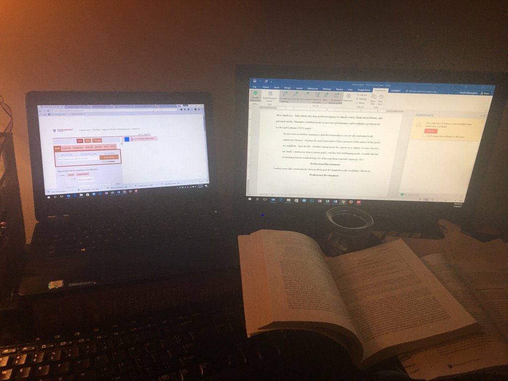etwashington7's tweet photo. In home office work hard trying to get this paper done #EdDBound #grinding it out https://t.co/7n1cREoEeK