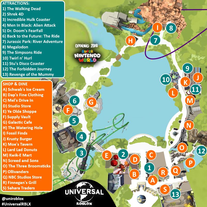 Universal Studios Roblox Map