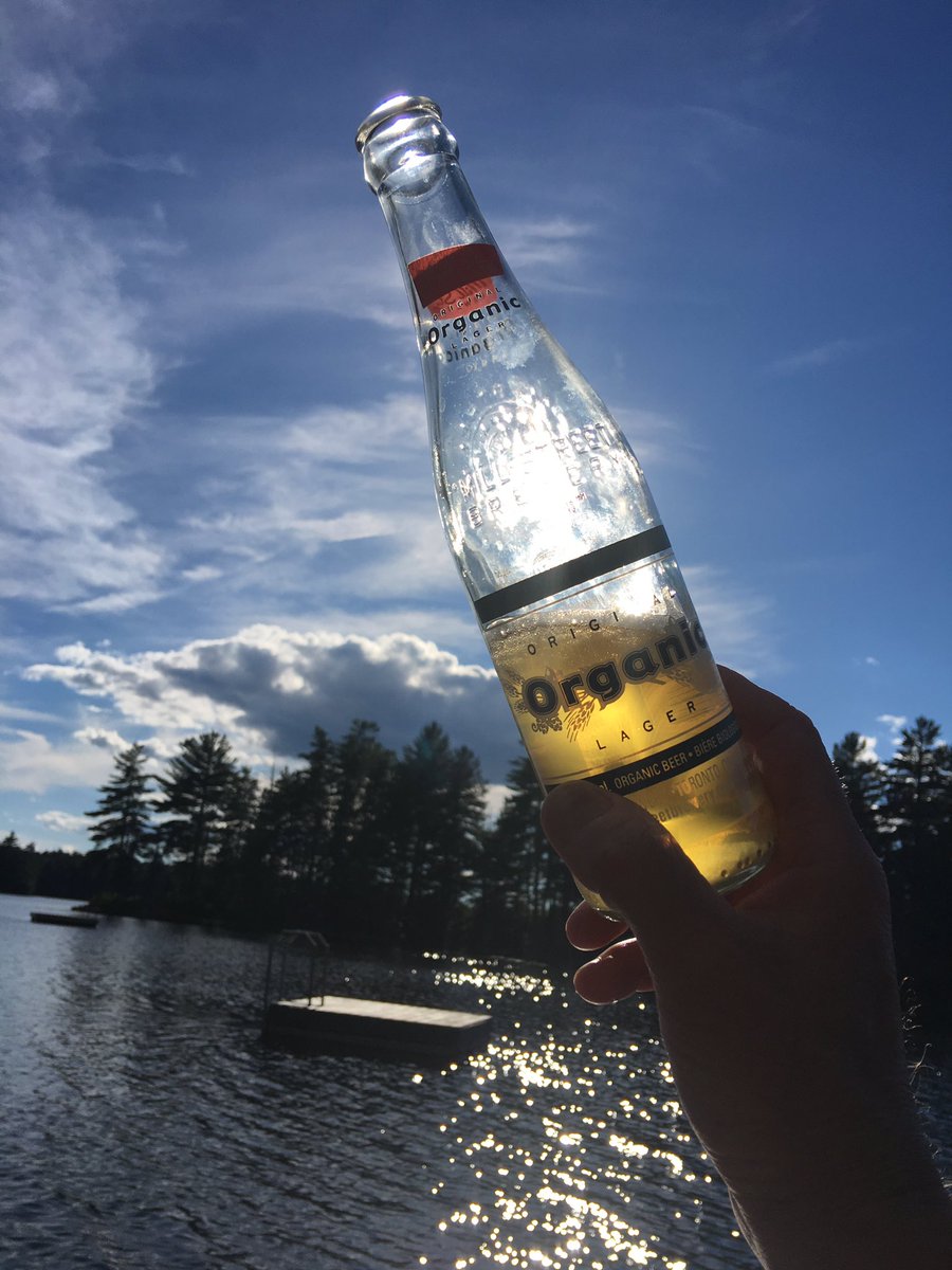 TrainEpic's tweet photo. @MillStreetBrew Thank you for the coldest brew on the dock after a long day of yard work! #muskoka here's to a glorious weekend. https://t.co/5GwEhhp9ZW
