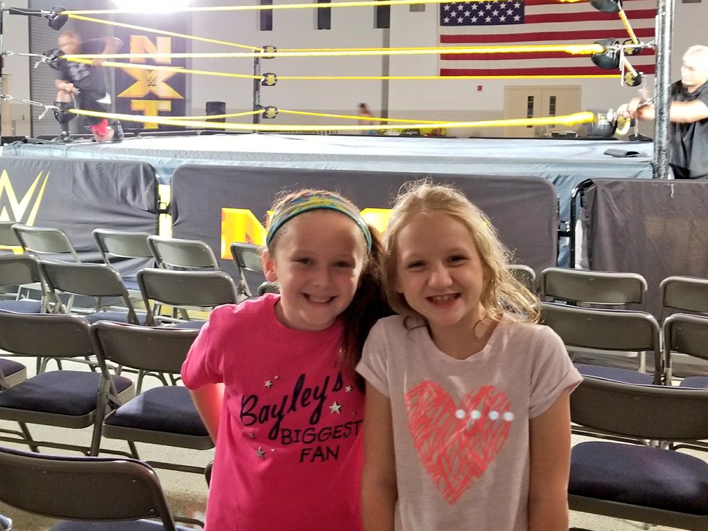 crazybigchick's tweet photo. @WWEPeytonRoyce and @BillieKayWWE, these girls have beauty, brains, and brawn and they are coming after you. #futuredivas #nxtcrystalriver https://t.co/ipAtx1tQsR