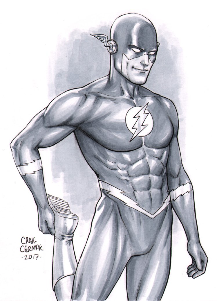 Craig Cermak On Twitter Flash Warm Up Winky Face And Now I Want To Draw The Flash Forever Comics Copics Flash Wallywest