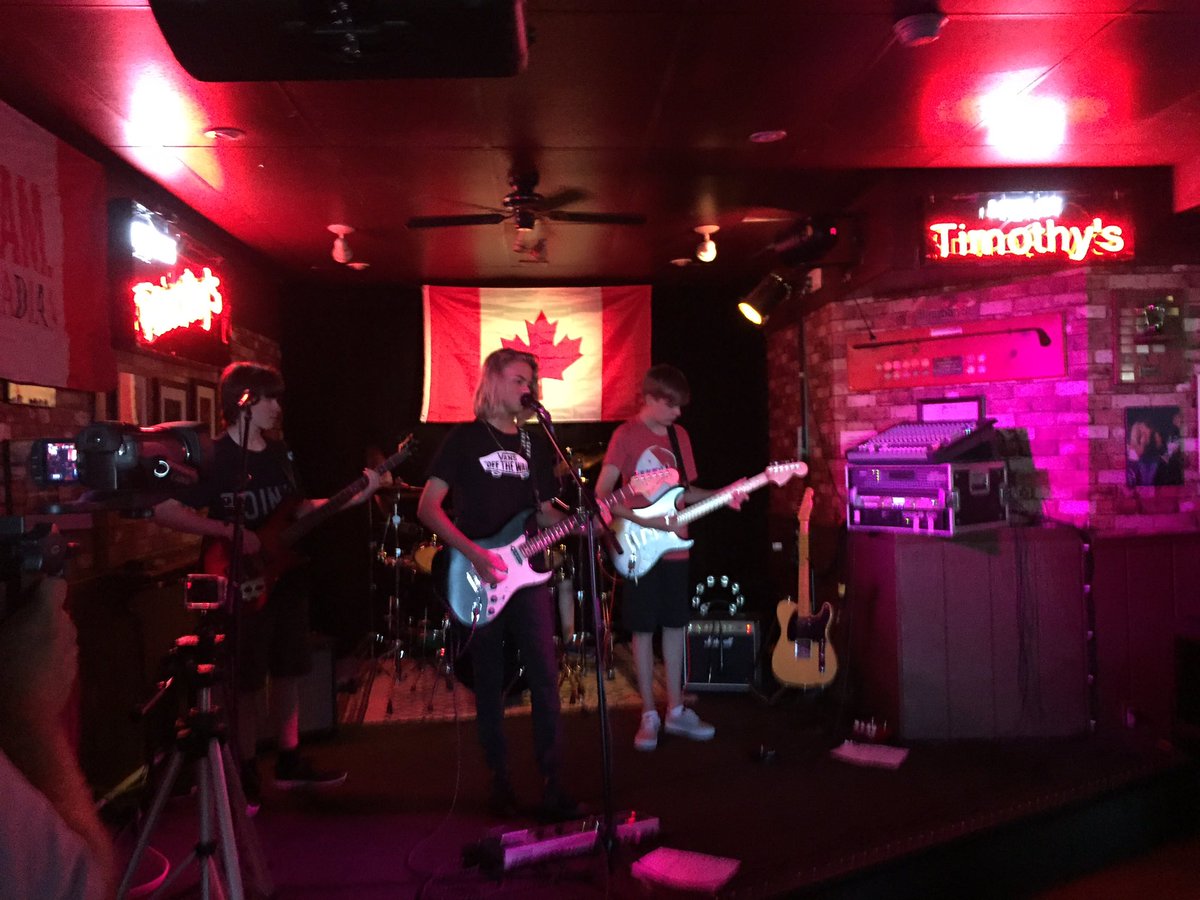 Proud of the @GrammarPolise and my little drummer boy. They tore the roof off their first professional gig tonight. 12,13,13 &amp; 14 yrs old