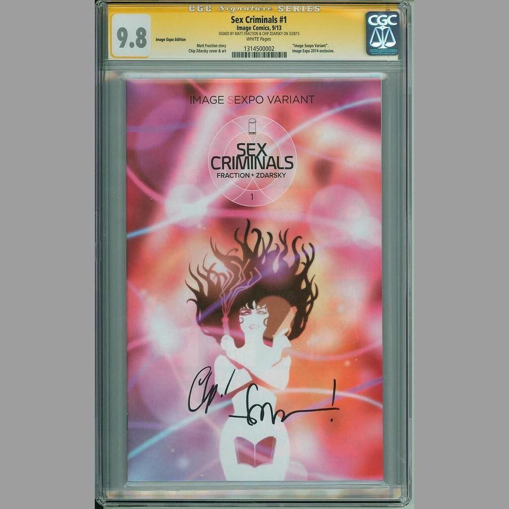 thatdudebooks's tweet image. Sex Criminals #1 CGC SS 9.8 image expo variant signed by Matt Fraction and Chip Zdarksy [🔥]
.
.
.
.
#image #imagec… ift.tt/2tRpAiz