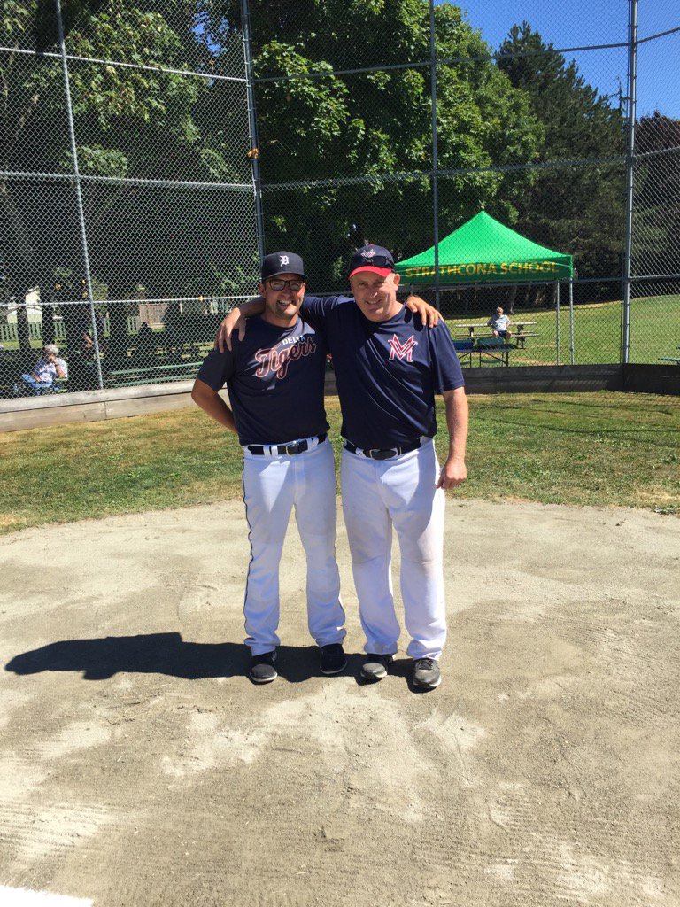 Delta got the best of us today but always great to coach vs Cam Frick. Breaking protocol for home plate meeting.