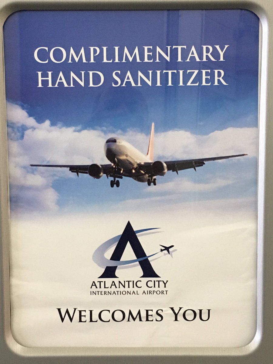 AC_Airport's tweet photo. We 👂🏻hear your bags get around 🚢🚕✈️ Maybe give our FREE hand sanitizers a try? Located throughout the terminal @AC_Airport #flyingmadesimple https://t.co/Tn30yaEYxe