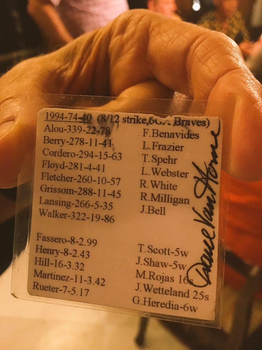 Montreal_Expos's tweet photo. The one and only Dave Van Horne. Still carries 1994 Expos roster in his wallet. #HOFWKND #ExposWeekend https://t.co/IF9OCCM9lb