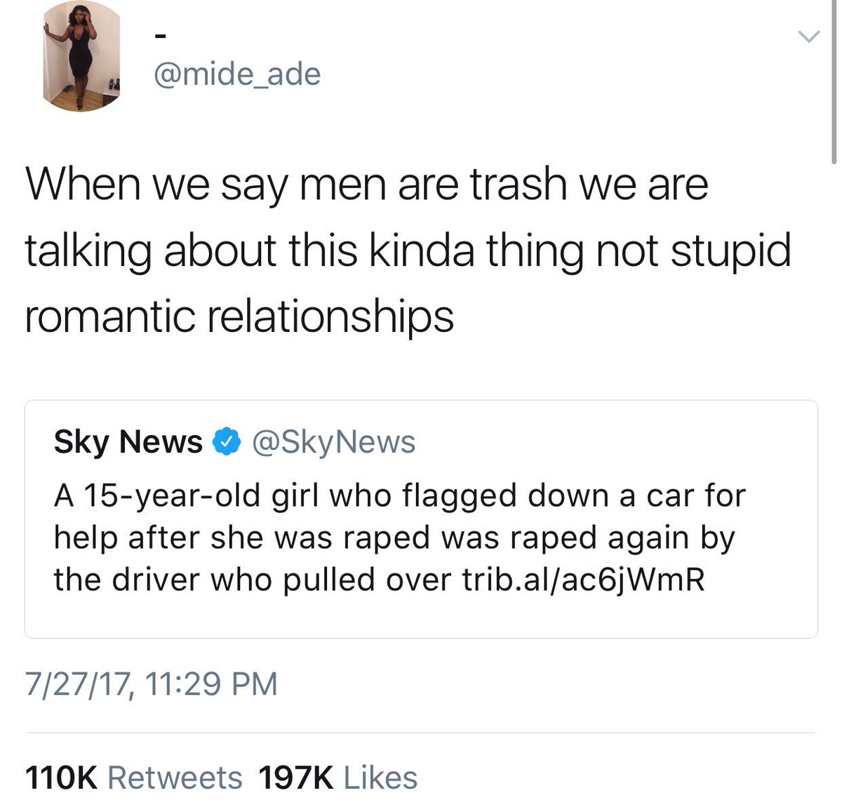 All these happened in the last 48 hours. My fellow men, we need to collectively do better. We need to look around us and fight rape culture.