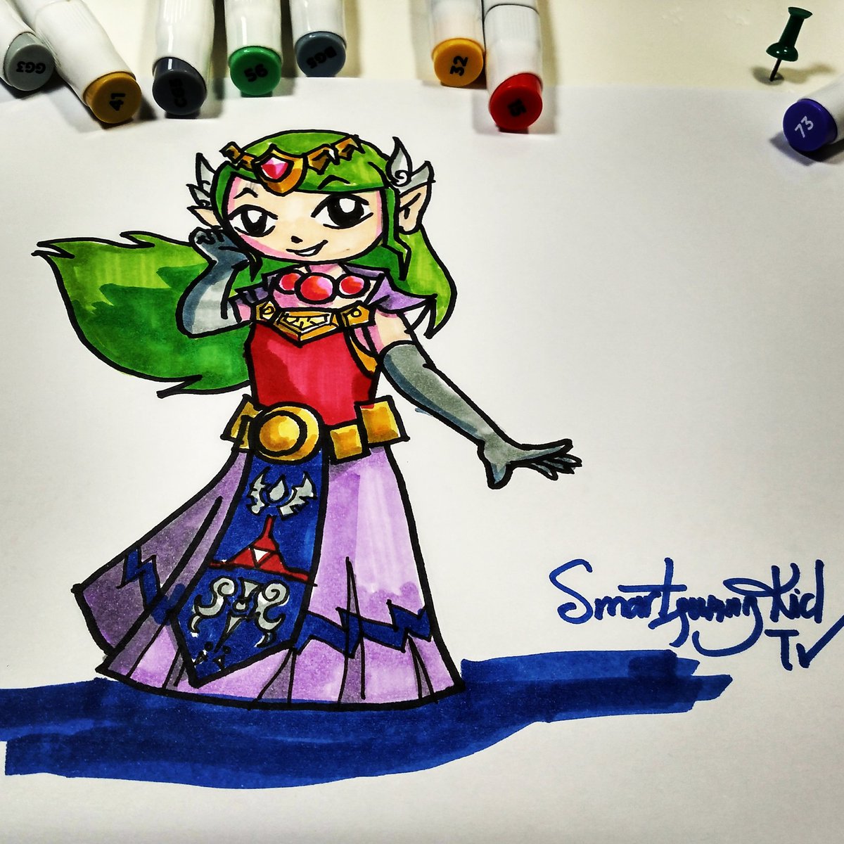 Ndthanh1982's tweet photo. Cute princess in zeida. #draw #cute #princess #zeida #howtodraw #marker #art #anime #manga https://t.co/4PPABQgayh