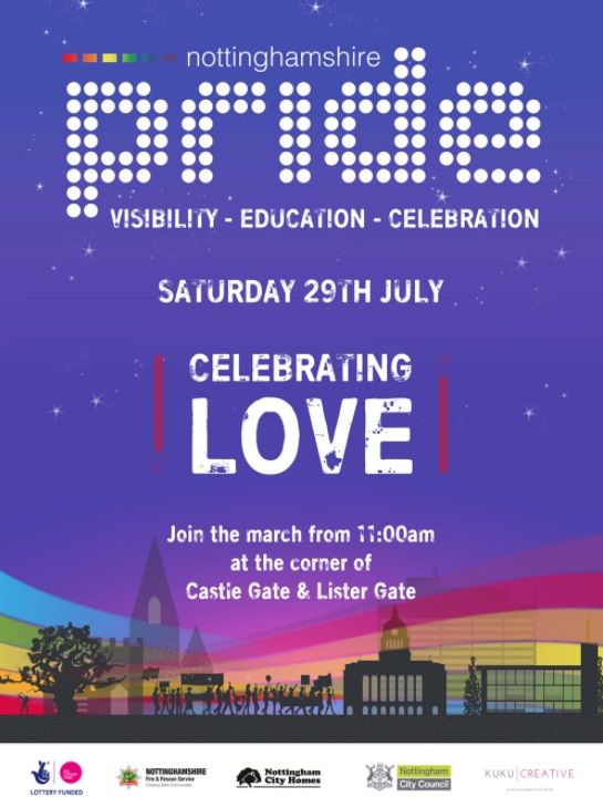 NHSNotts's tweet photo. Pop in to town and celebrate the love at #NottinghamPride You can join the march from 11am https://t.co/BeqDazAi6c https://t.co/DUit6VYJdR