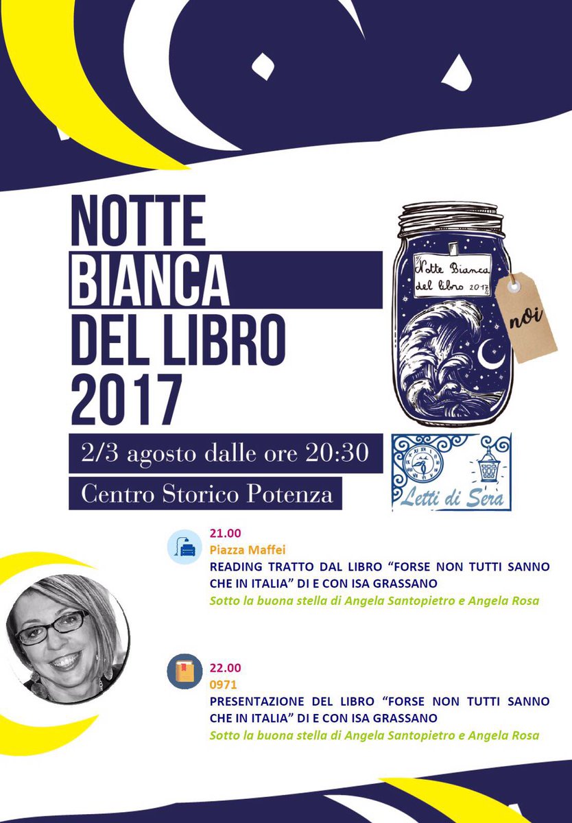 IsaGrassano's tweet photo. in fondo anche CristoforoColombo era uno che si era perso
2/3 agosto perdetevi con noi
#nottebiancalibroPz17
#forsenontuttisannocheinitalia https://t.co/kTUGgde3kI