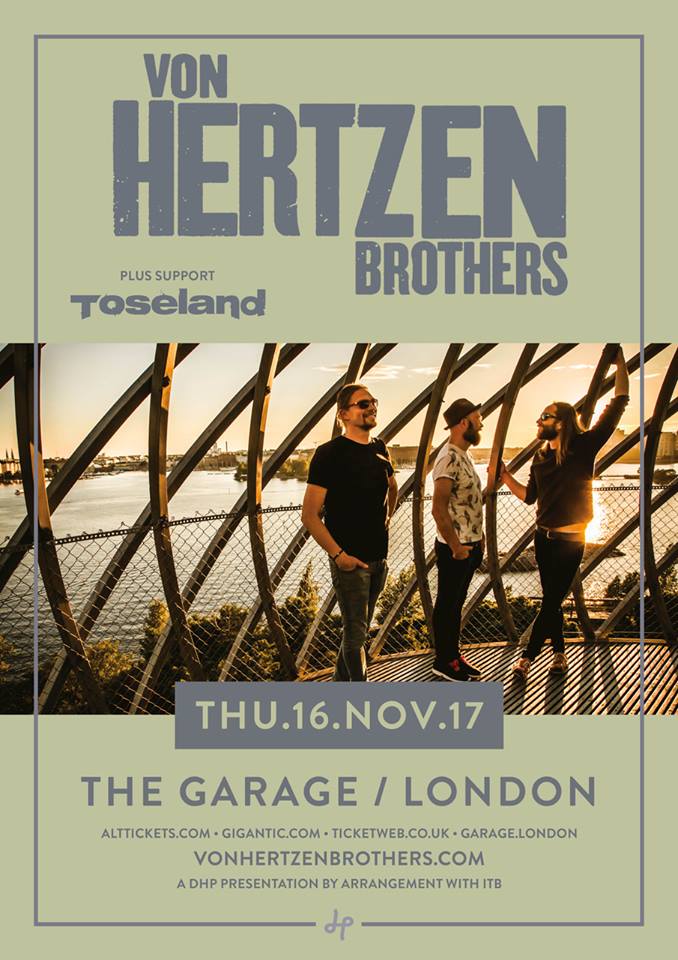 VHBROZ's tweet photo. London - We are coming to rock the Garage on Nov 16th with @JamesMToseland 
https://t.co/f1F6iTX3tO https://t.co/gMphrNqEl1