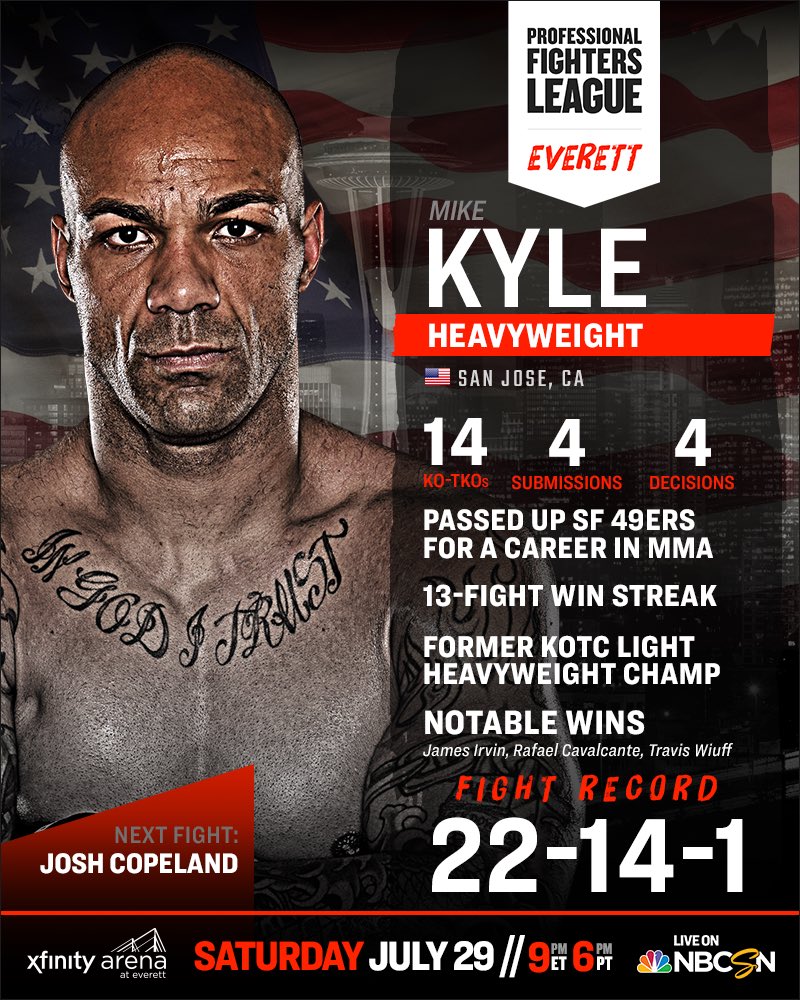 MMAMostWanted's tweet photo. @MMAMostWanted
DONT MISS LOCAL
#FAVORITE
@MAK4AFight
#MikeKyle BIG FIGHT
Sat 7/29
@ProFightLeague
#PLEverett on
https://t.co/PmsMUtWUP3 3pm? https://t.co/nb118uzHUT