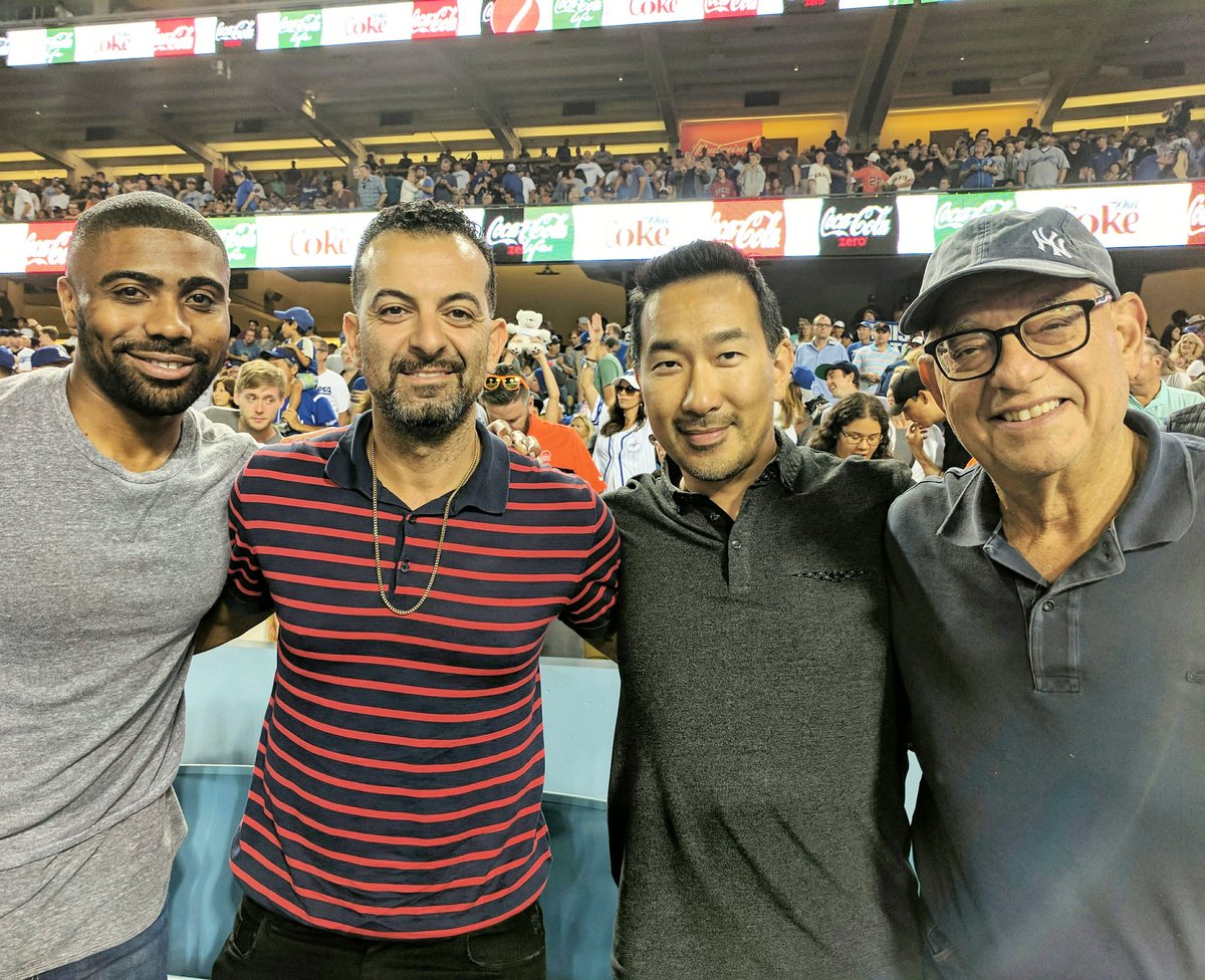 parkdave's tweet photo. Giants/Dodgers with The OG, The MG and CJ #UTASummer #BEATLA https://t.co/Xa07qjzQd5