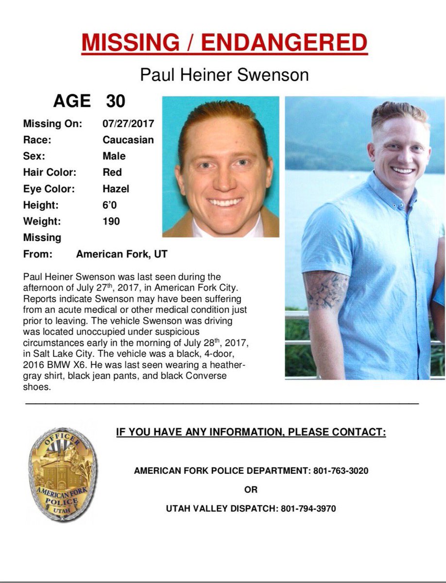 JakeNackos's tweet photo. Help find Paul Swenson! Rt please https://t.co/A7ounftxy7