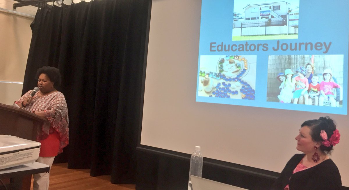 EarlyChildAust's tweet image. Educators from Bay Terrace Wynnum Qld share their journeys of transforming their pedagogies #SJIEC2017