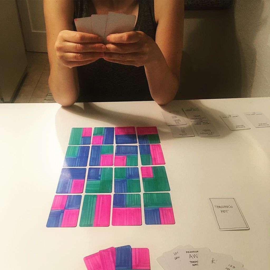 FlatoutGames's tweet photo. Got walloped in #abstractacademy ! #playtesting has brought this #prototype a long way in a few short weeks! https://t.co/EcU0wWaF6t https://t.co/UGL8LDNV0Z