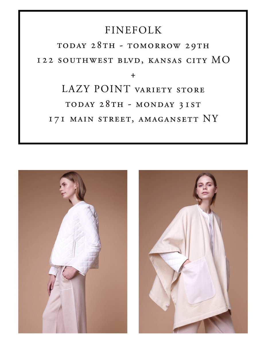 <a href="/MPATMOS/">M.PATMOS</a> #weekend #Popup <a href="/shopfinefolk/">finefolk</a> #KansasCity and #lazypointvariety #amagansett