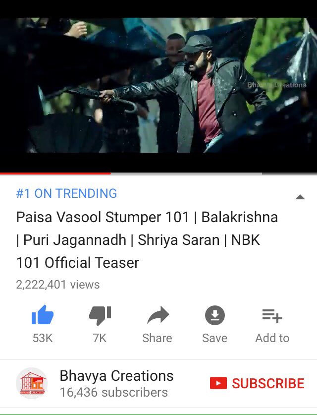 NBK_FC's tweet photo. 2.2M+ Views &amp; 53K+ Likes For #PaisavasoolStumper In 24 Hours Most Viewed Video For NBK After 24 Hours Previous Best #GPSK Trailer https://t.co/tFFK4Fuj7I