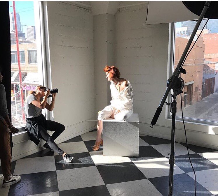 Behind the scenes of the beautiful @breedawool shoot in downtown. #BTS
📸: <a href="/Yasminekateb/">Yasmine Kateb</a> 
MUA: @MAC_Ashley_R