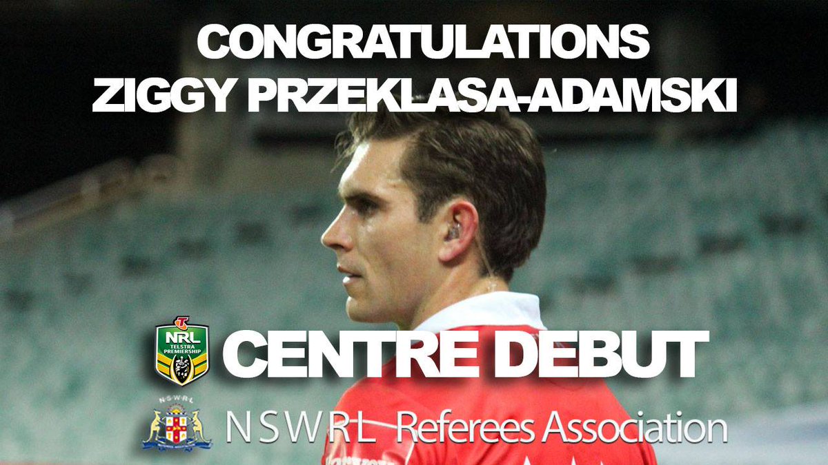 <a href="/TripleM_NRL/">Triple M NRL</a> Congratulations to NRL Ref Ziggy Przeklasa-Adamski. First NRL centre with Gavin Badger at McDonald Jones Stadium today!