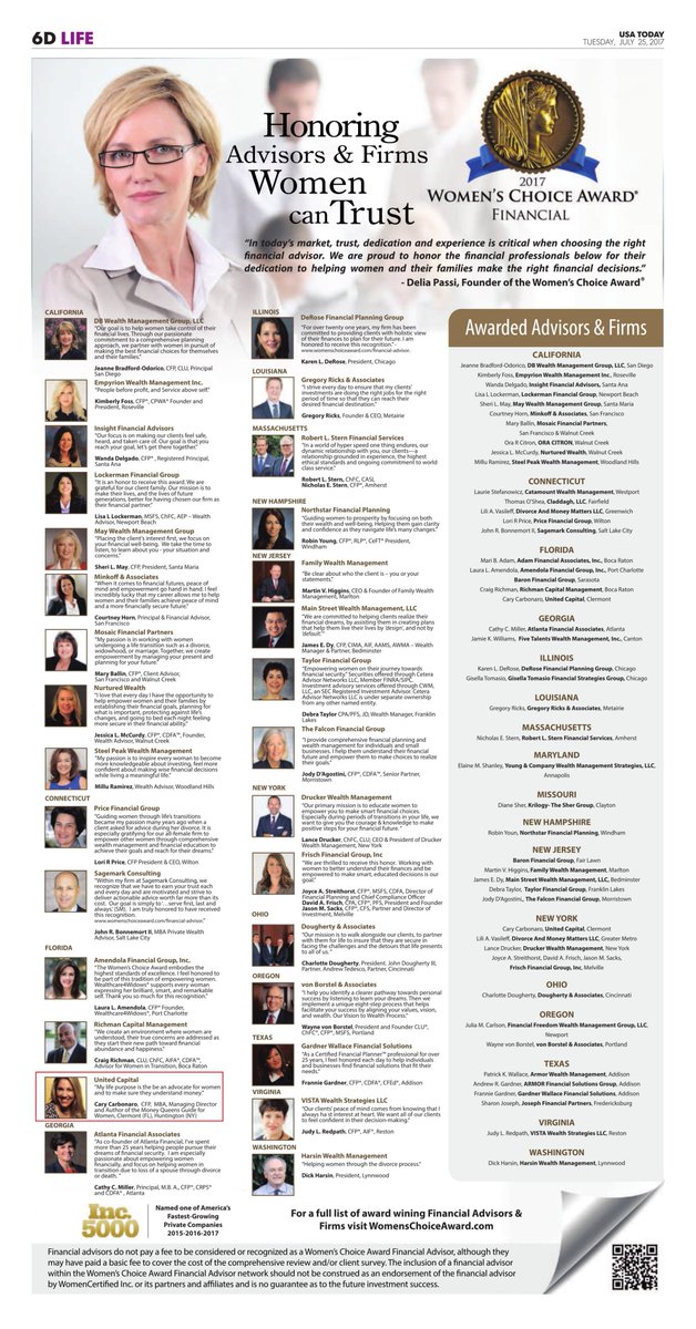 rebeccacoo09's tweet photo. Look what I found @CaryCarbonaro Honoring Advisors and Firms Women can Trust @MoneyQueenGuide https://t.co/Hg95n6XtWE