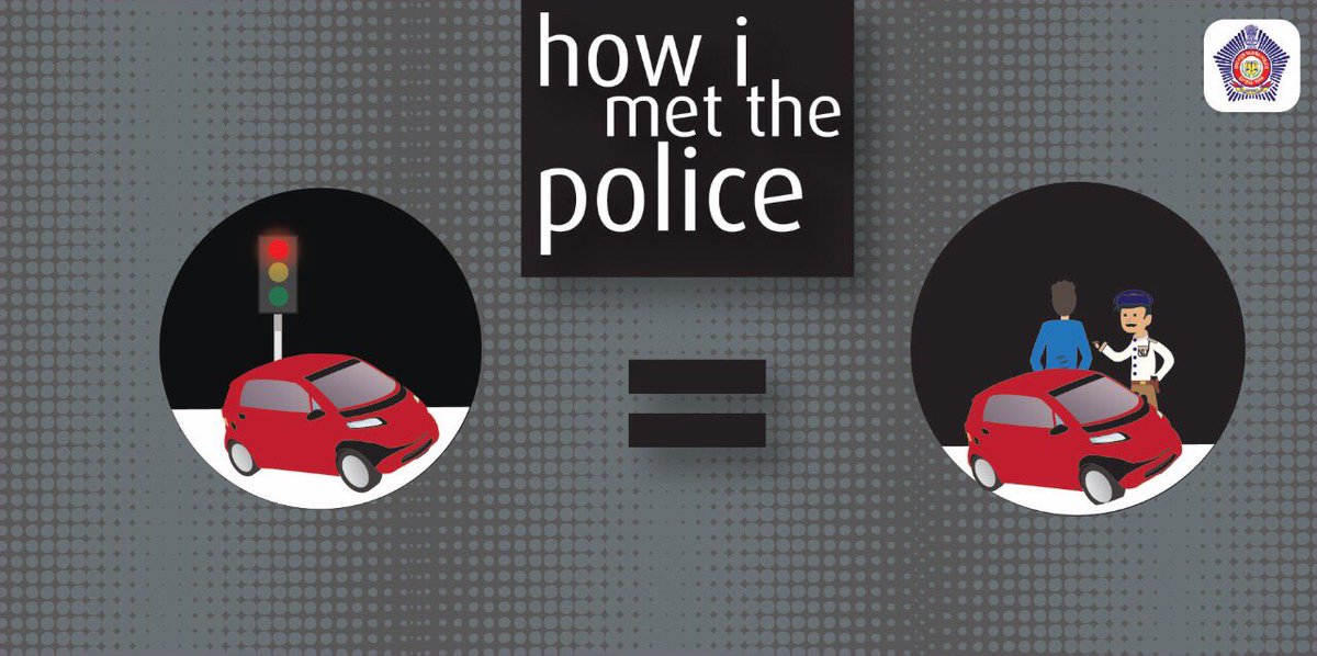 Ignored the red, got fined by the policeman ahead #HowIMetThePolice