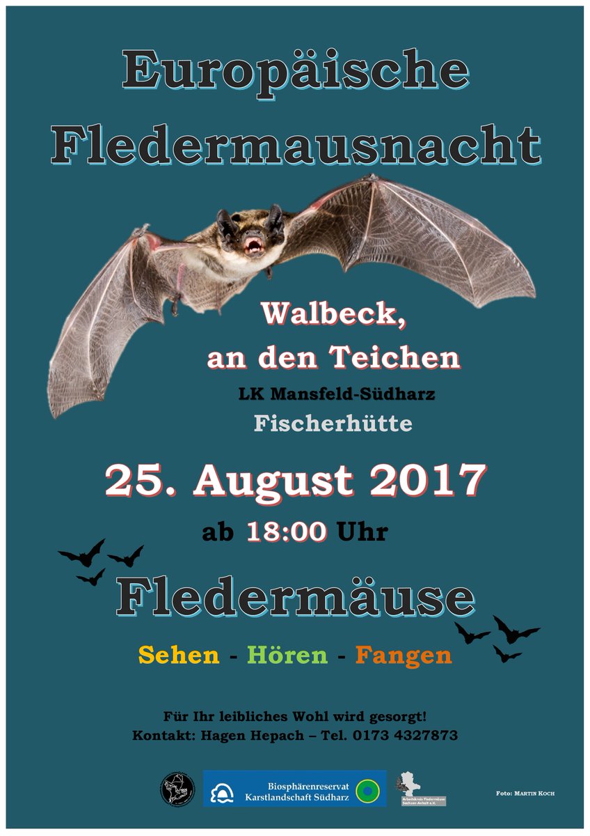 FledermausAKSA's tweet photo. Europäische #Fledermausnächte
#Grillenberg (#Sangerhausen #Mansfeld-#Südharz) - 18.08.
&
#Walbeck ( #Börde) - 25.08.
https://t.co/7WxDkwkR7y https://t.co/V52jEemUxV