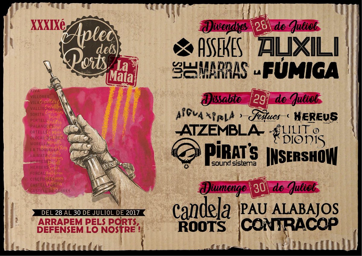 musicaNvalencia's tweet photo. [Agenda #músicaenvalencià] Hui dissabte 29J, @HEREUSOFICIAL @atzembla @lilitidionis #Insershow i @PiratsSSistema a l'@AplecdelsPorts #LaMata https://t.co/fVQaMj71LF