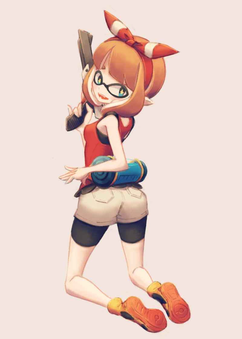 インクリング ,イカガール(スプラトゥーン) ,ハルカ(ポケモントレーナー) 「Inkling May. Tried mixing two of my favo」|makarollのイラスト