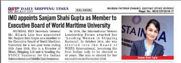 KislayOrg's tweet photo. 17. Recently Sanjam has been appointed as member to executive board of World Maritime University https://t.co/gkOeFKNXHJ