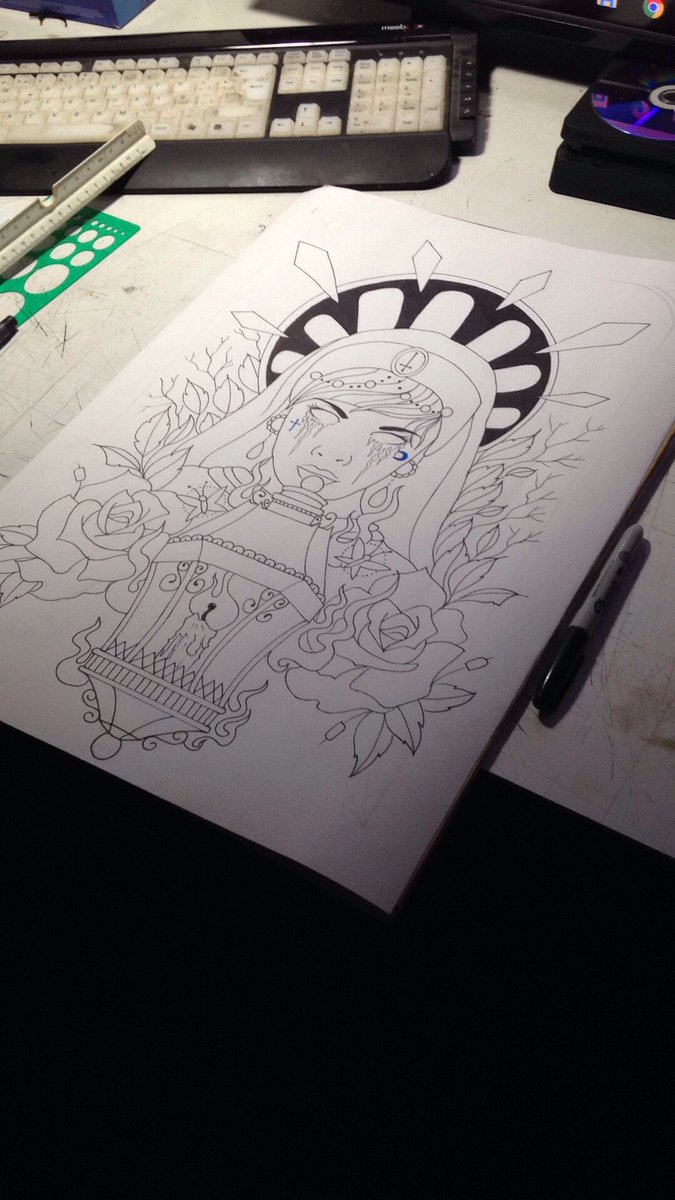 KosasAlberto's tweet photo. Comienzo de diseño 50x34 cm de mi autoría #tattooartist #tattoo #diseño #arte #neotradicional #lifestyle #thuglife #Mexico https://t.co/zLNXrEF4oR