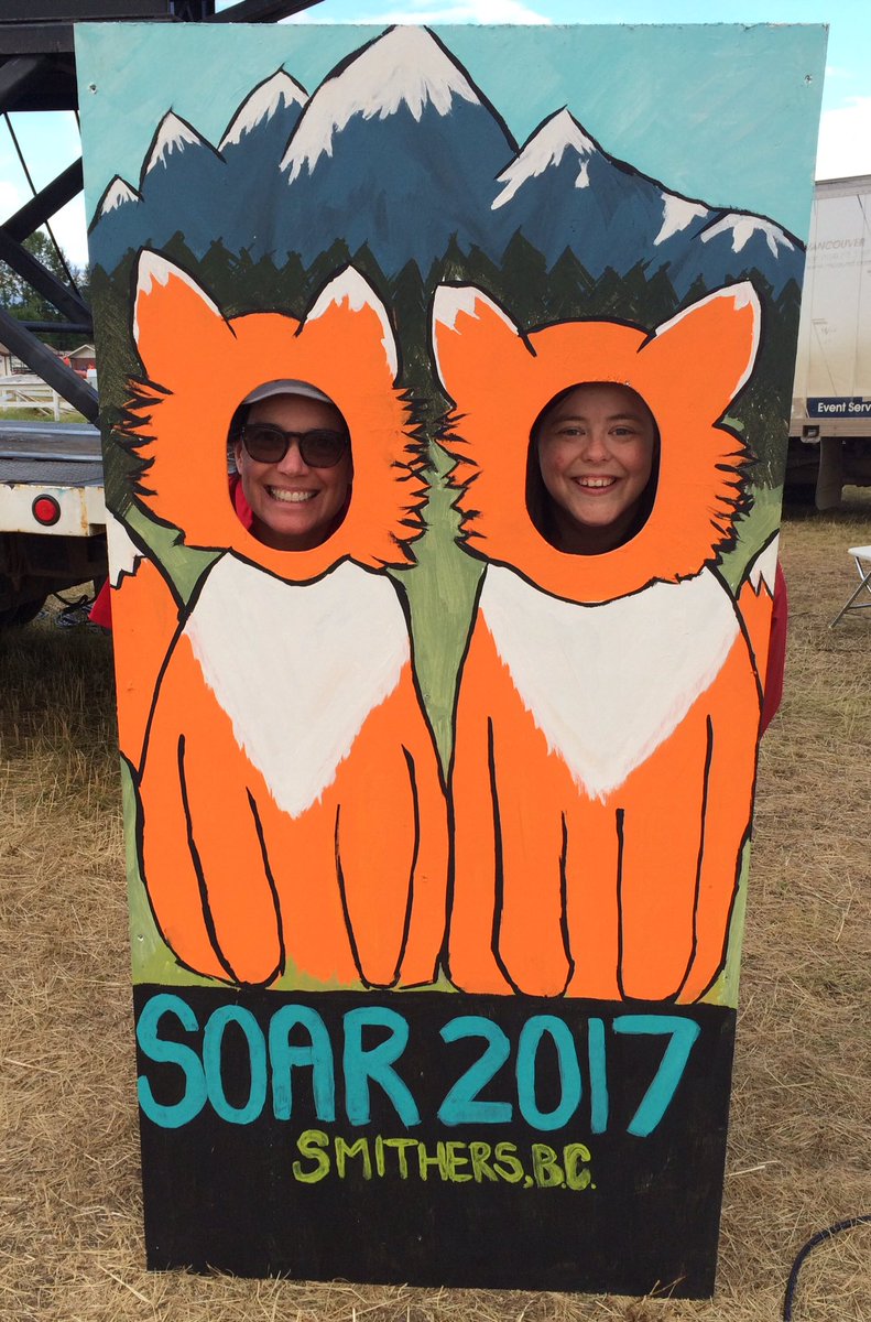 ggocgirl's tweet photo. Colleen and I getting into the fun at closing ceremonies! @GGCSOARBC #soarbc #felicityfox #internationalteam https://t.co/MkY13rW8gG