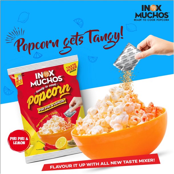 Popcorns had never been so tasty with a tang in it!! Presenting Inox Muchos Popcorn with a taste mixer inside in exciting flavors! #MyMuchos